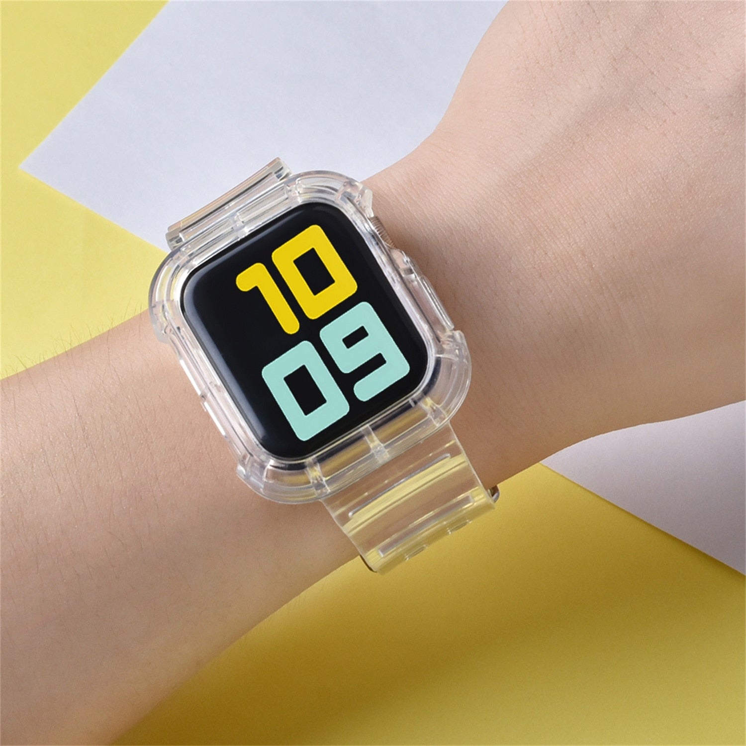 Clear strap best sale apple watch